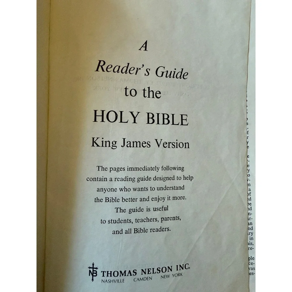 Holy Bible King James Version Nelson Red Letter Concise Dictionary Concord‎ 1972
